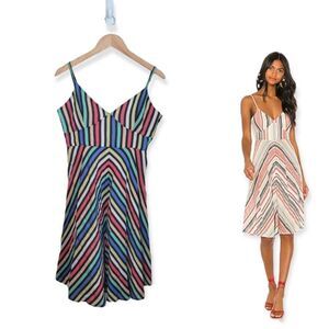 HOUSE of Harlow 1960 x Revolve   Freya Multi Color Striped Dress Size Medium